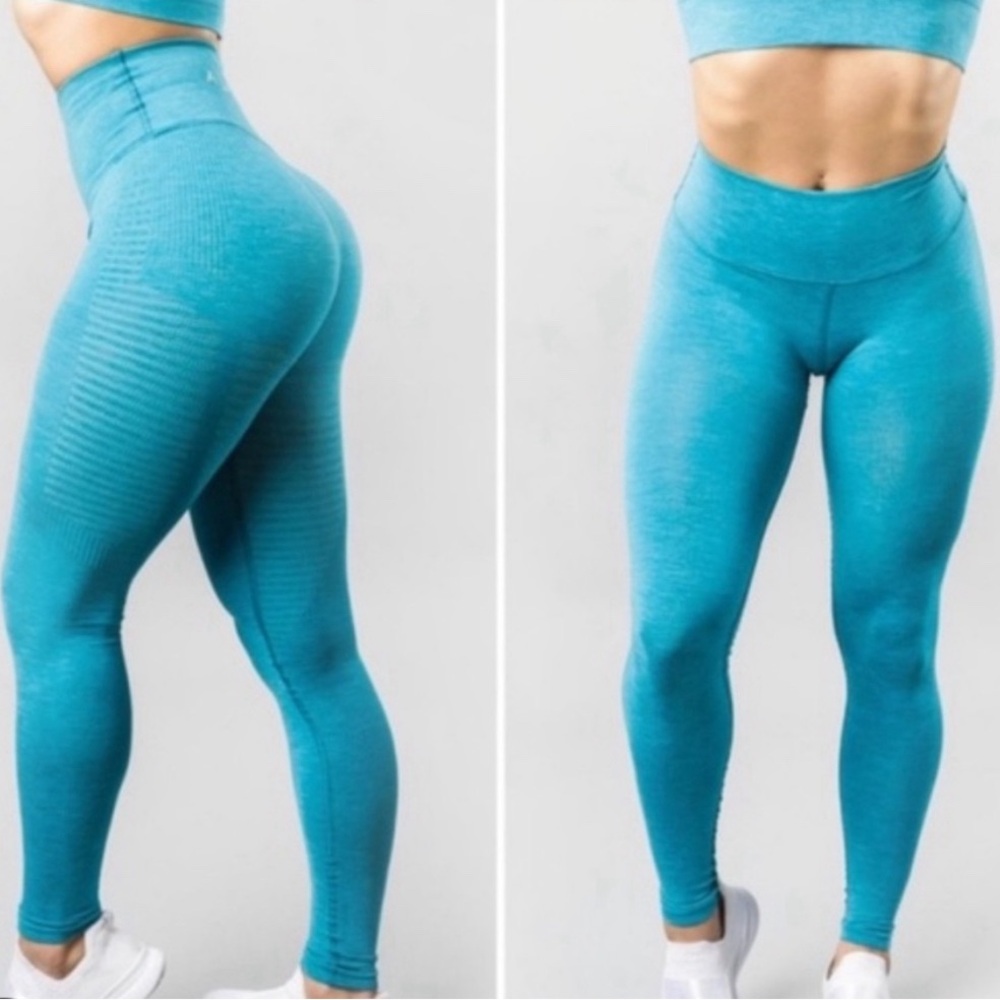 Alphalete Halo Leggings Vivid Blue workout gym leggings